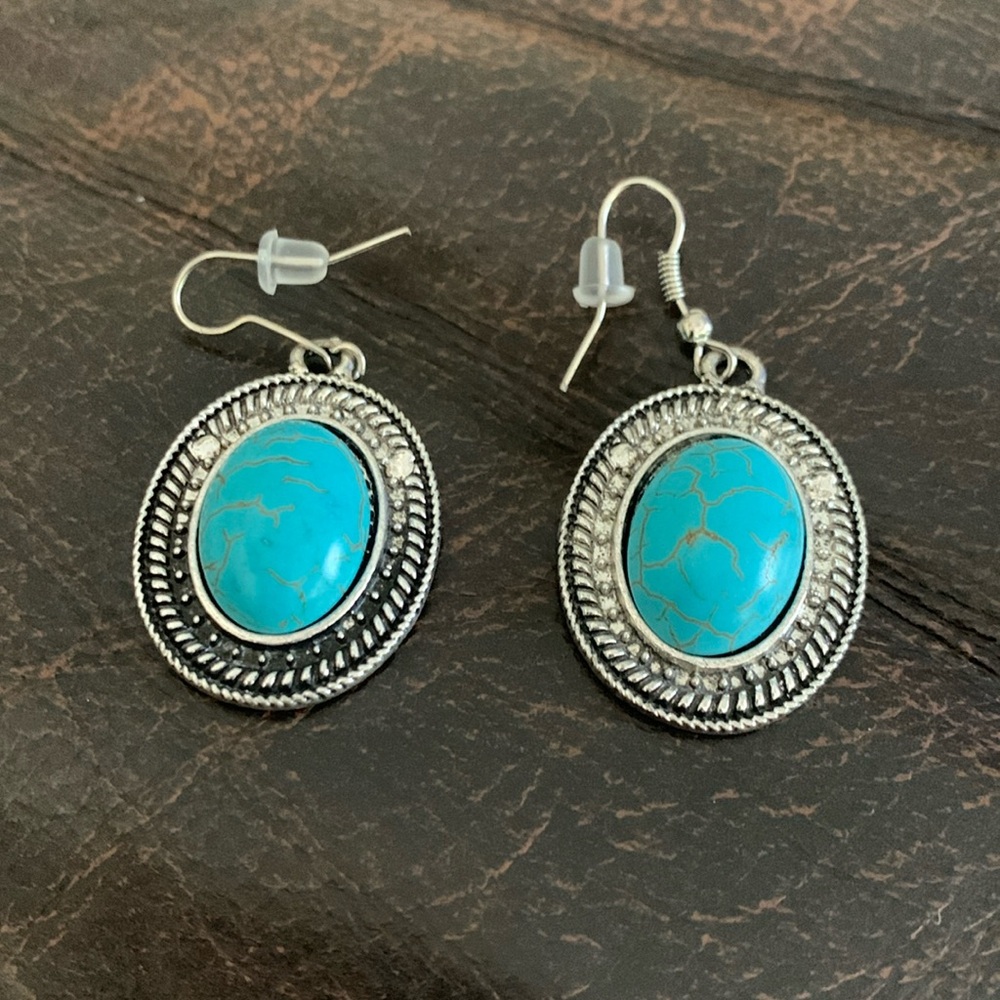 💥 Turquoise and silver earrings